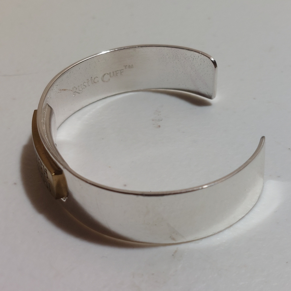 Rustic Cuff Live With Intention Affirmation Gold … - image 4